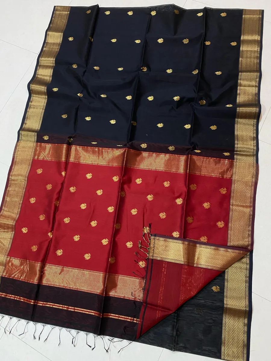 Authentic Handwoven Maheshwari Silk Saree